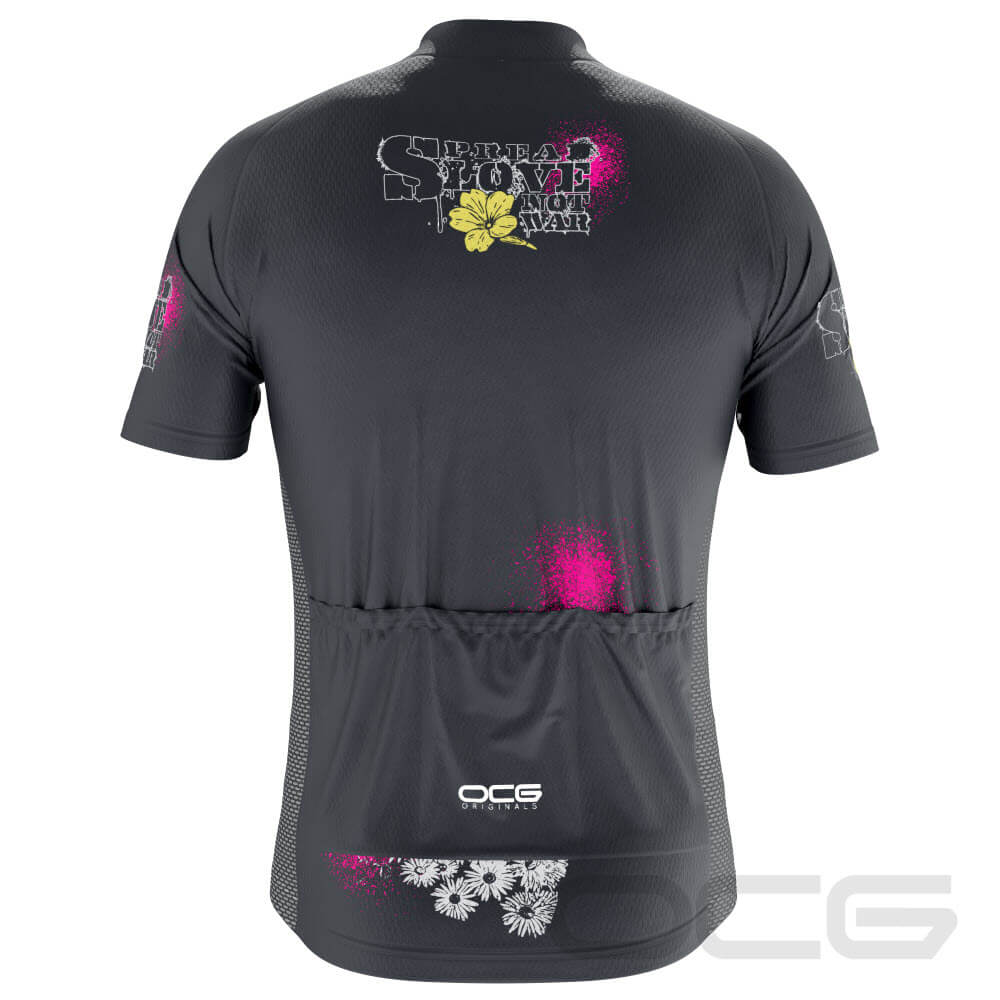 Men's Spread Love Not War Short Sleeve Cycling Jersey