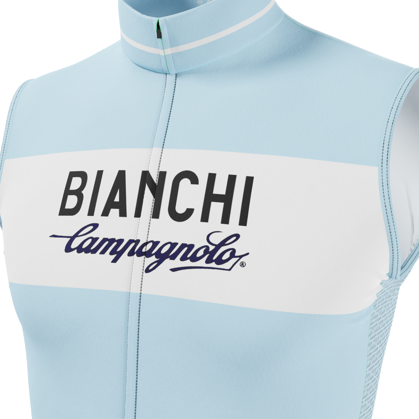 Men's Retro Bianchi Sleeveless Tech Cycling Jersey