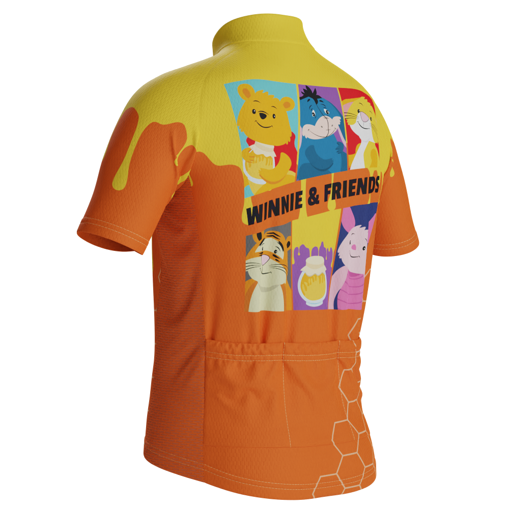 Kid's Winnie & Friends Short Sleeve Cycling Jersey