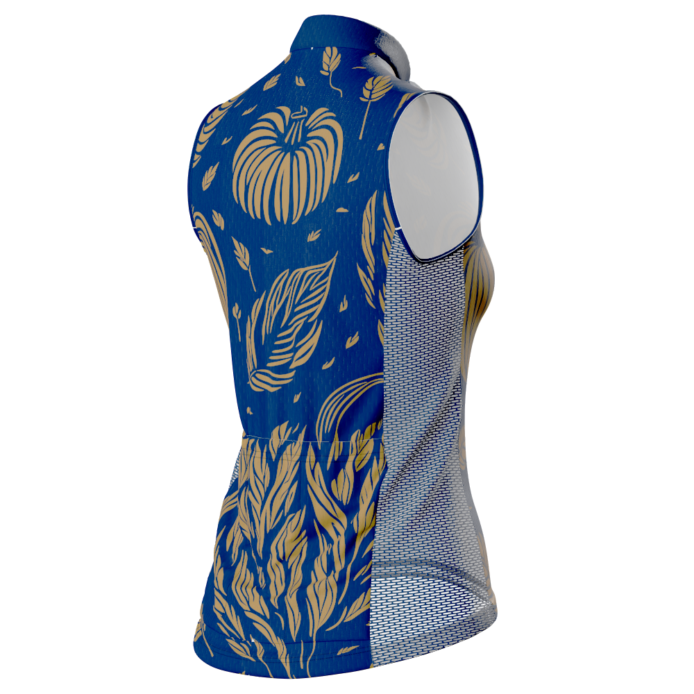 Women's Fall Pumpkins Sleeveless Tech Cycling Jersey