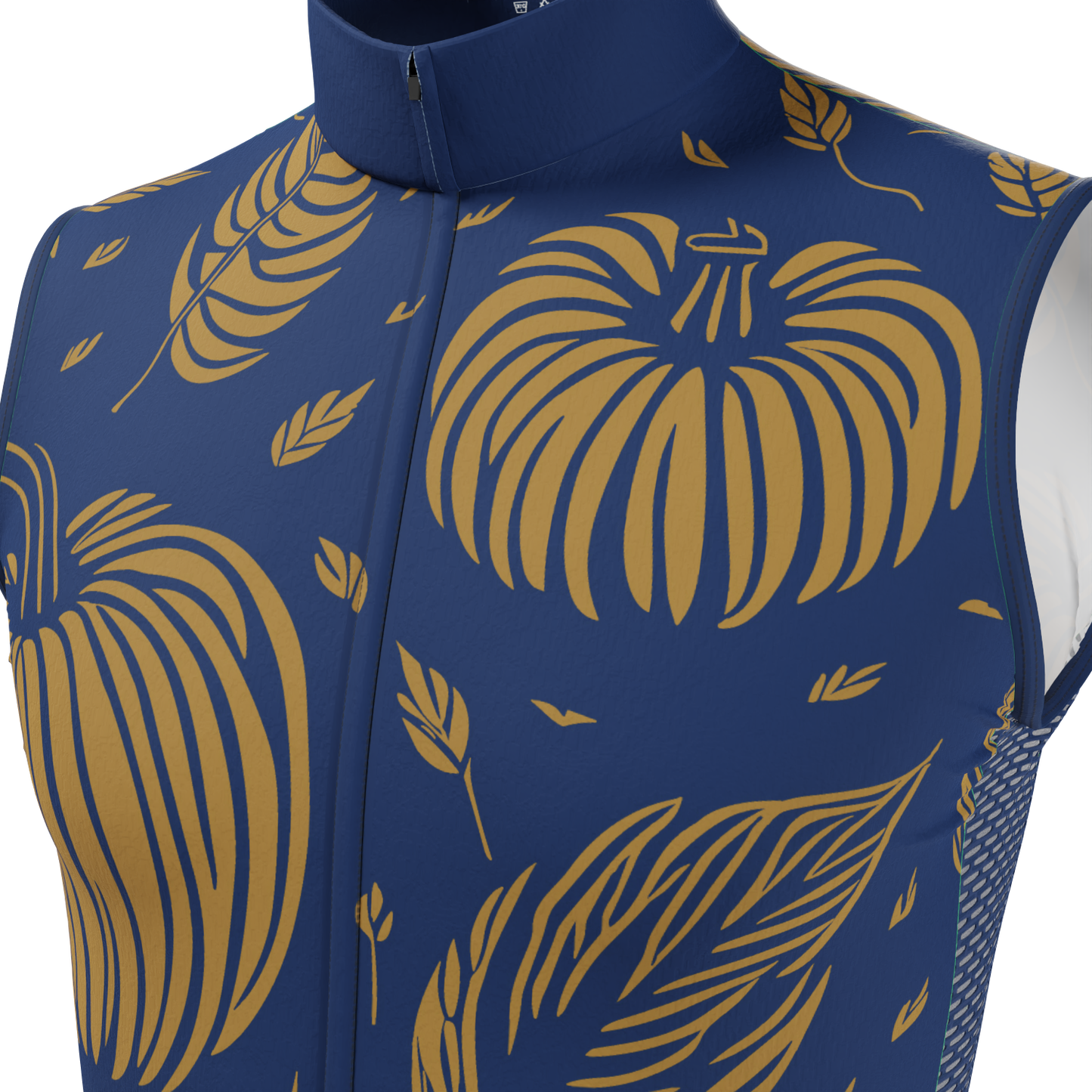 Men's Fall Pumpkins Sleeveless Tech Cycling Jersey