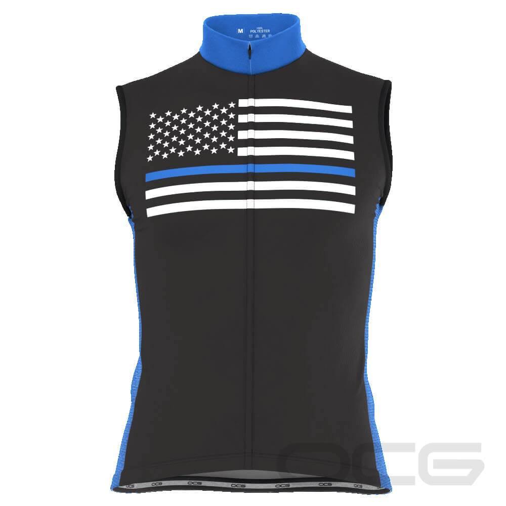 Men's American National Flag Sleeveless Tech Cycling Jersey