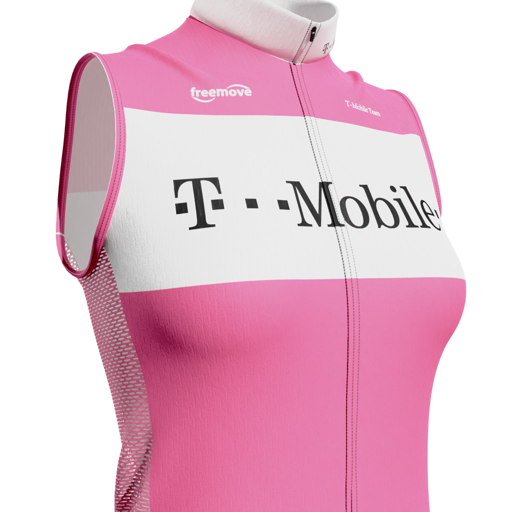 Women's Retro T-Mobile Sleeveless Tech Cycling Jersey