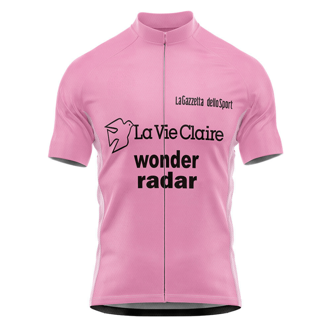 1985 Giro D'Italia Pink Retro Cycling Jersey - Hinault