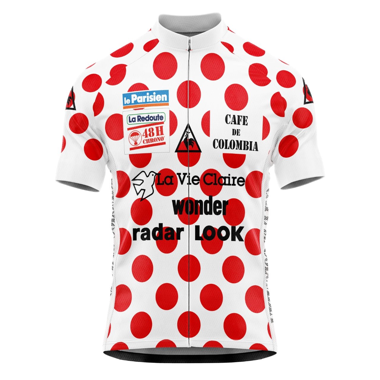 1986 Tour De France KOM Retro Cycling Jersey - Hinault