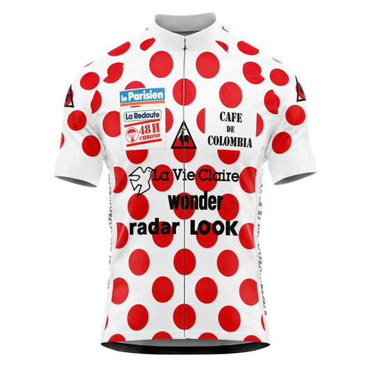 1986 Tour De France KOM Retro Cycling Jersey - Hinault