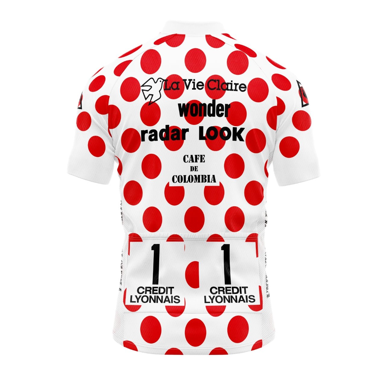 1986 Tour De France KOM Retro Cycling Jersey - Hinault