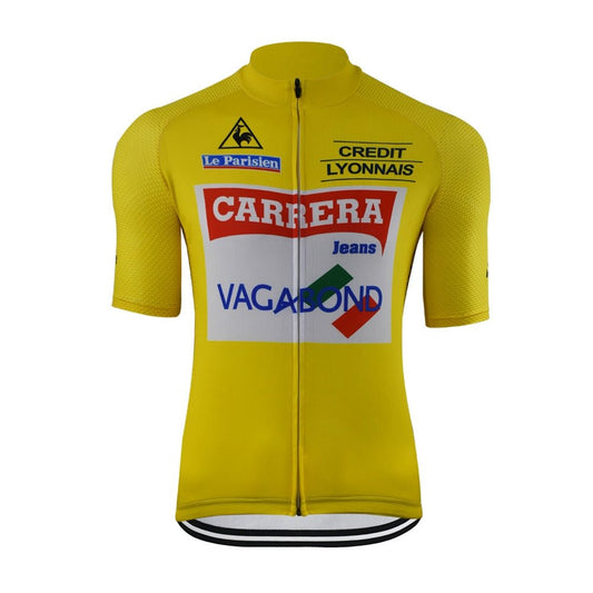 1987 Tour de France Yellow Retro Cycling Jersey - Stephen Roche