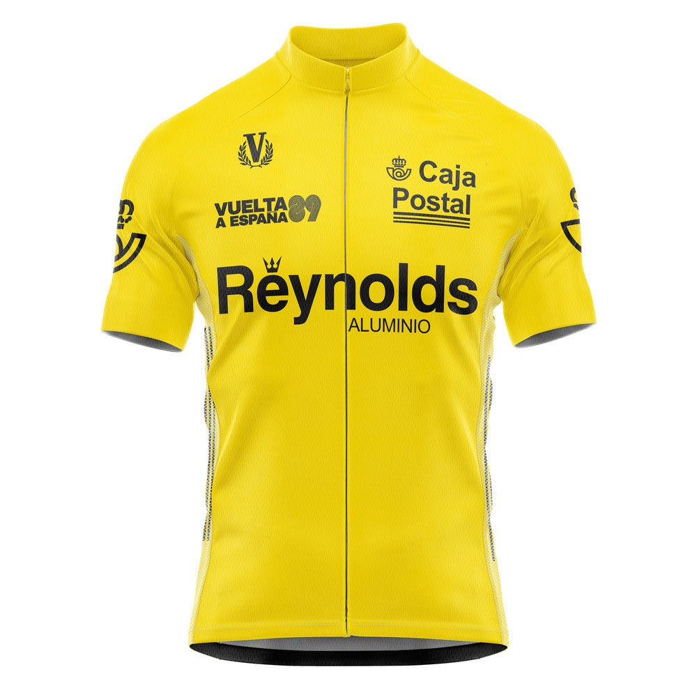 1989 Vuelta a Espana Winners Yellow Retro Cycling Jersey - Delgado