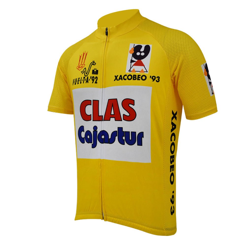 1992 Vuelta a Espana leaders yellow retro cycling jersey - Rominger