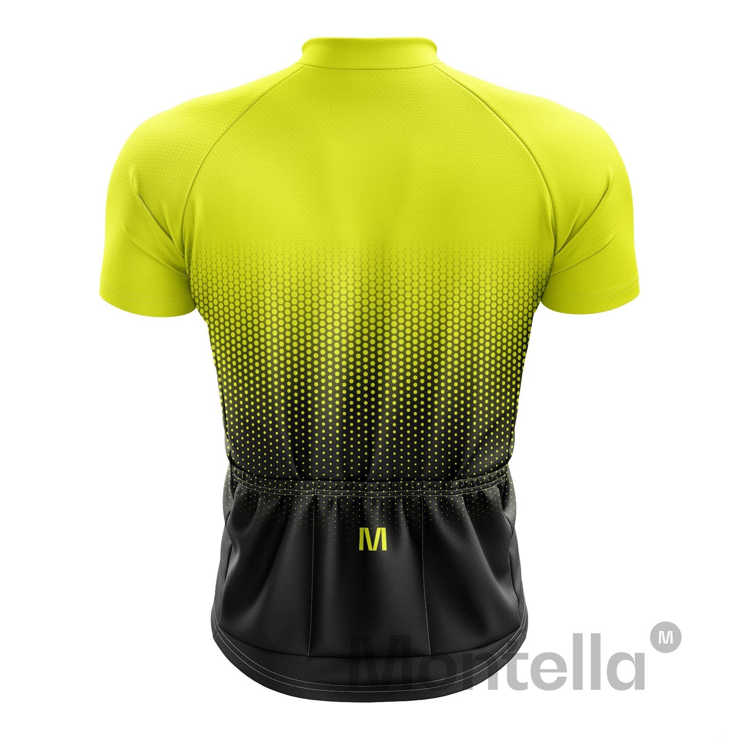 Men's Yellow Gradient Cycling Jersey