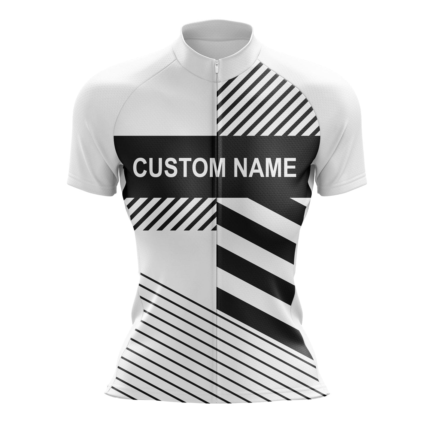 Custom Women Cycling Jersey - White Black
