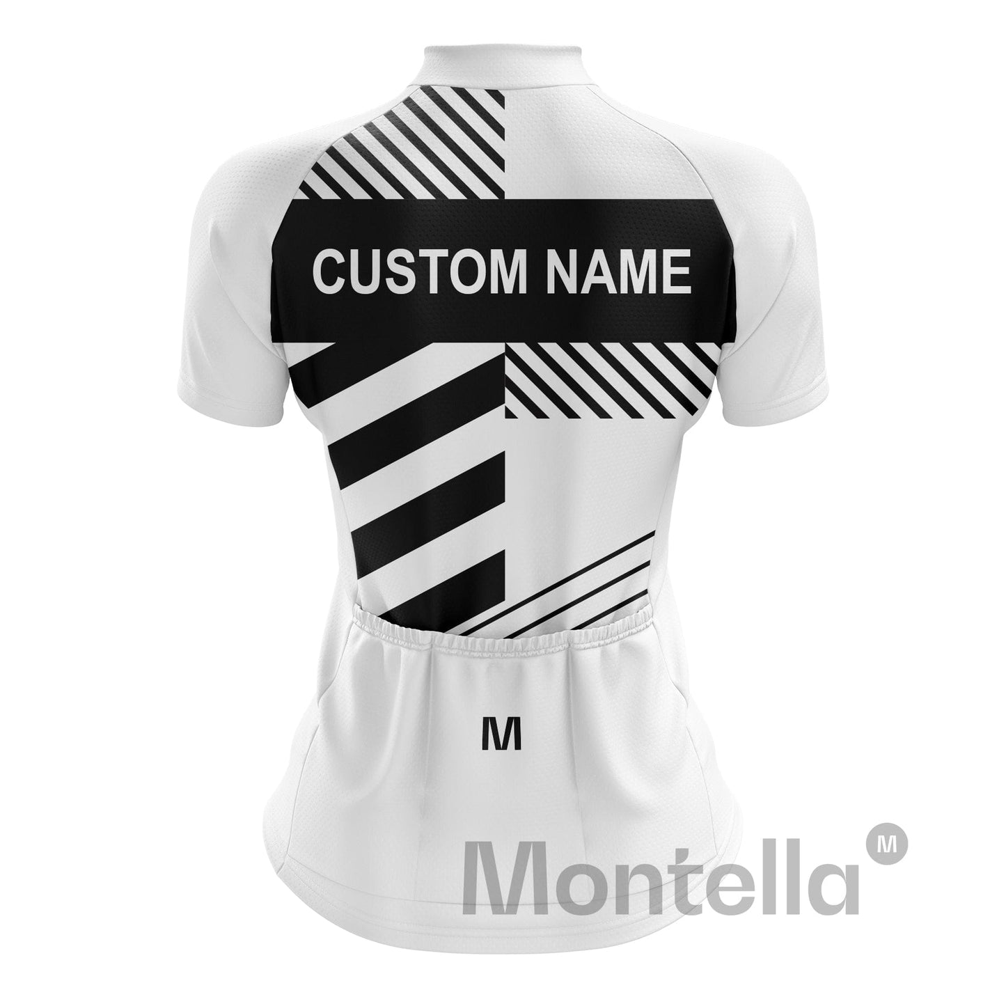 Custom Women Cycling Jersey - White Black