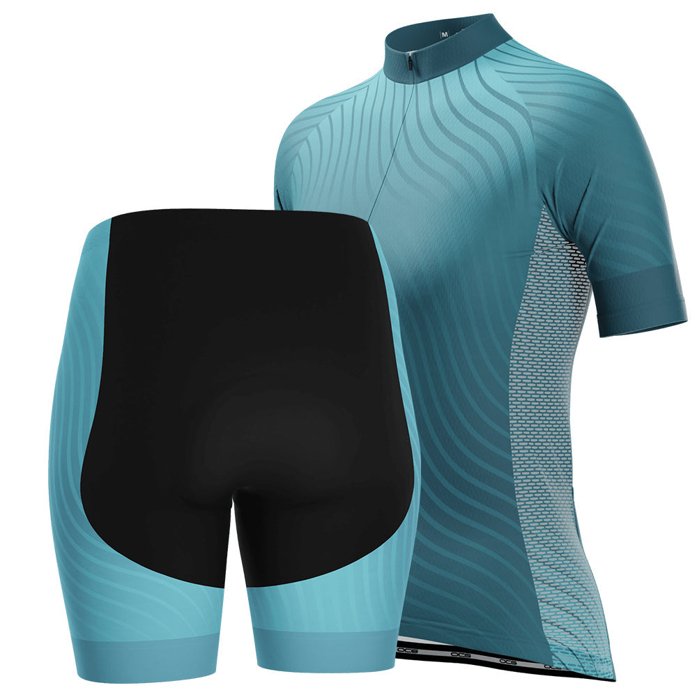 Women's Four Seasons Curvy Lines 2 Piece Cycling Kit