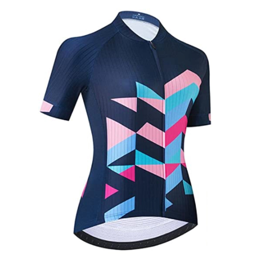 Women's Blue Pink Cycling Jersey or Shorts