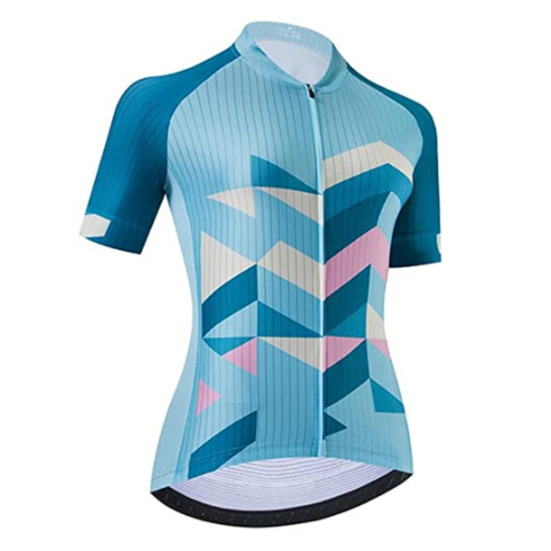 Women's Light Blue Cycling Jersey or Shorts