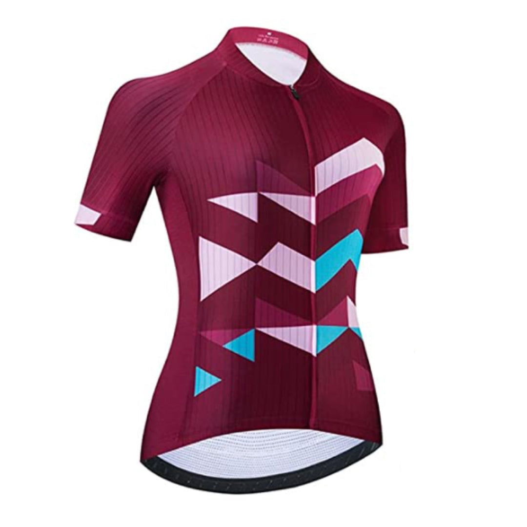Women's Burgundy Cycling Jersey