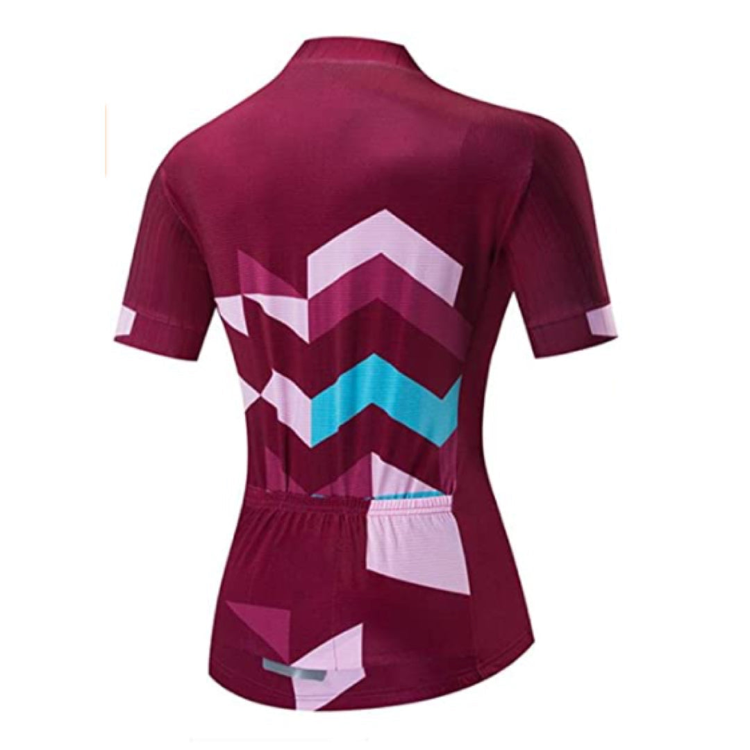Women's Burgundy Cycling Jersey