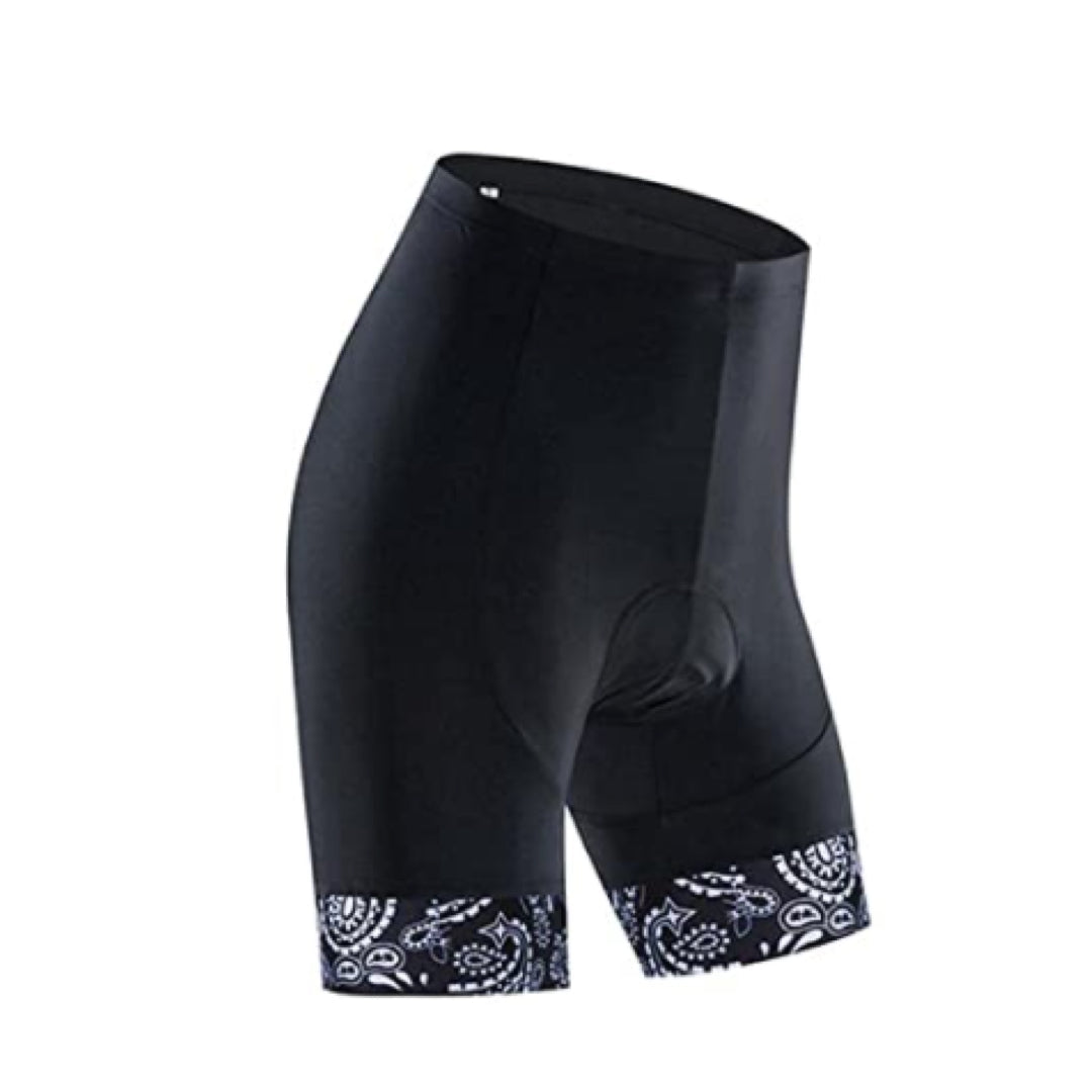 Women's Black Bandana Pattern Cycling Jersey or Bibs