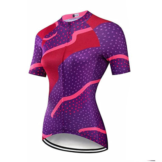 Women's Purple Dots Cycling Jersey
