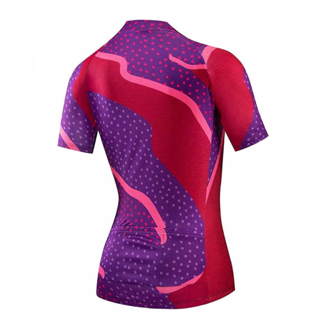 Women's Purple Dots Cycling Jersey