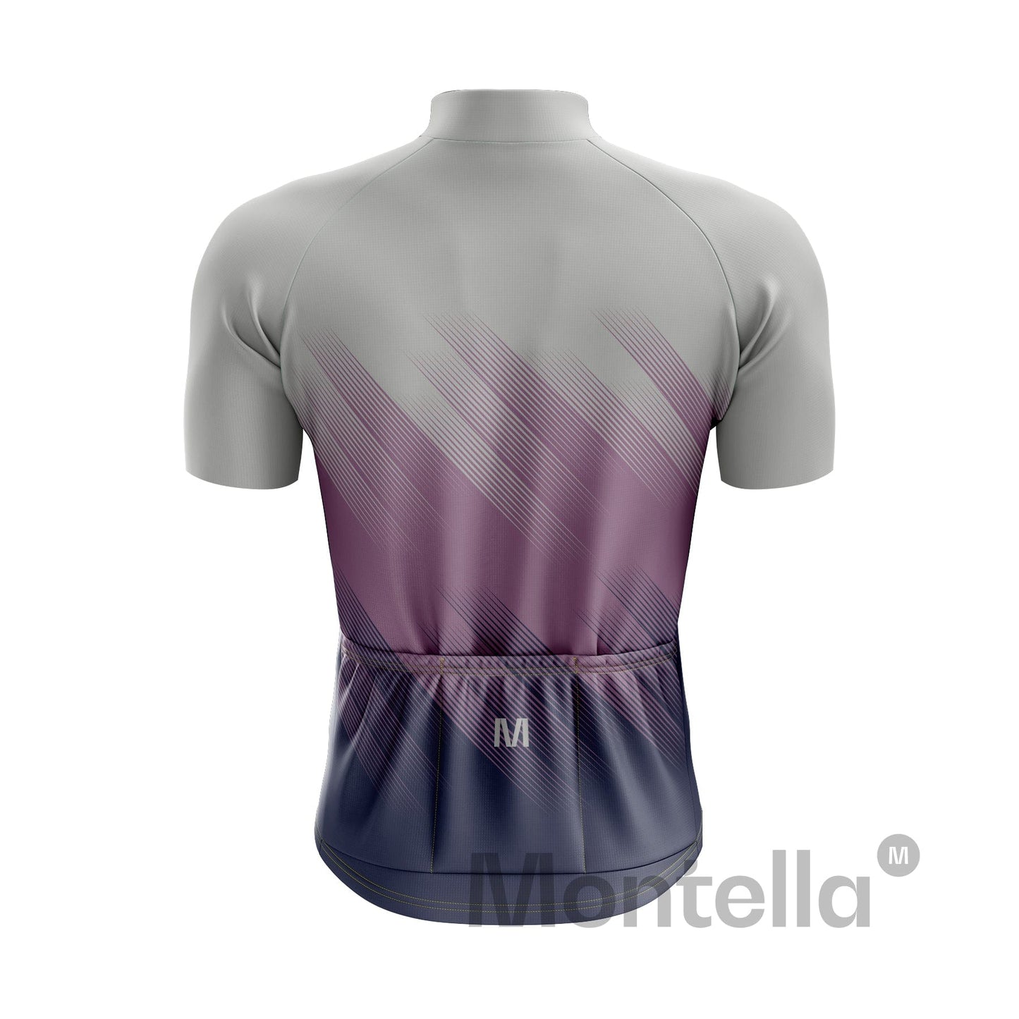 Men's Grey Purple Cycling Jersey