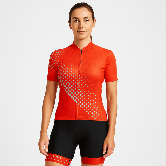 Women's Orange Cycling Jersey