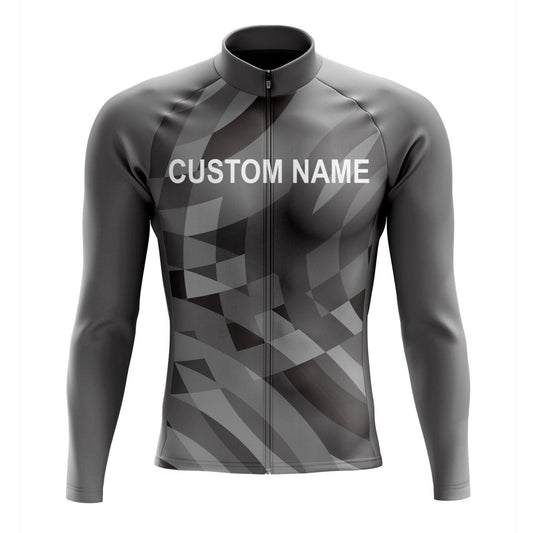Custom Long Sleeve Cycling Jersey - Blue