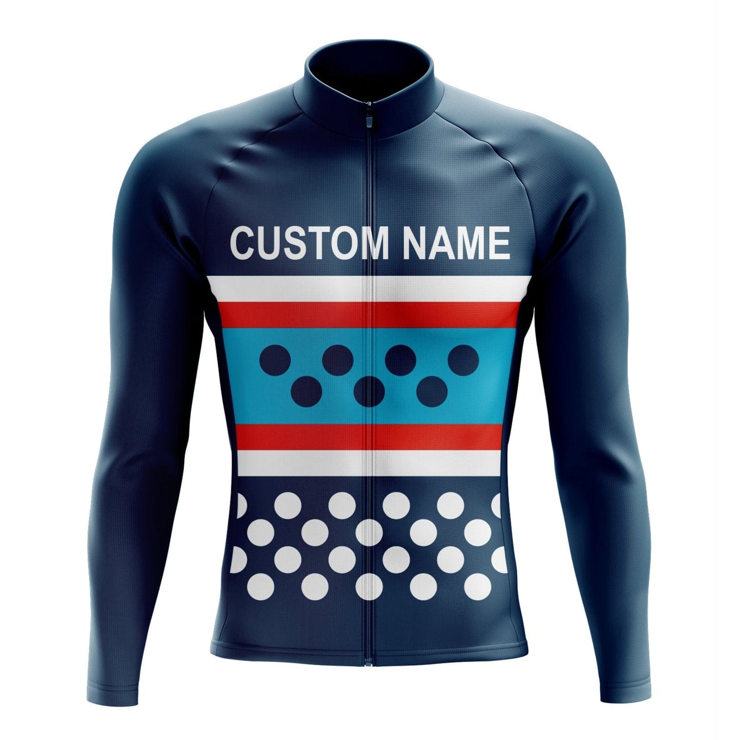 Custom Long Sleeve Cycling Jersey - Grey