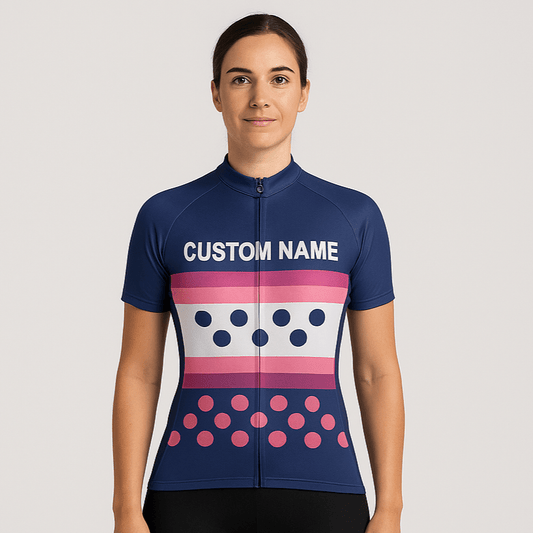 Custom Women Cycling Jersey - Blue