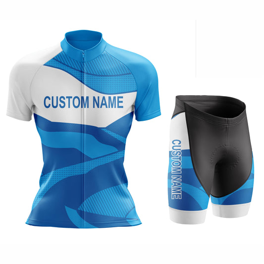 Custom Women Cycling Jersey or Shorts - Blue