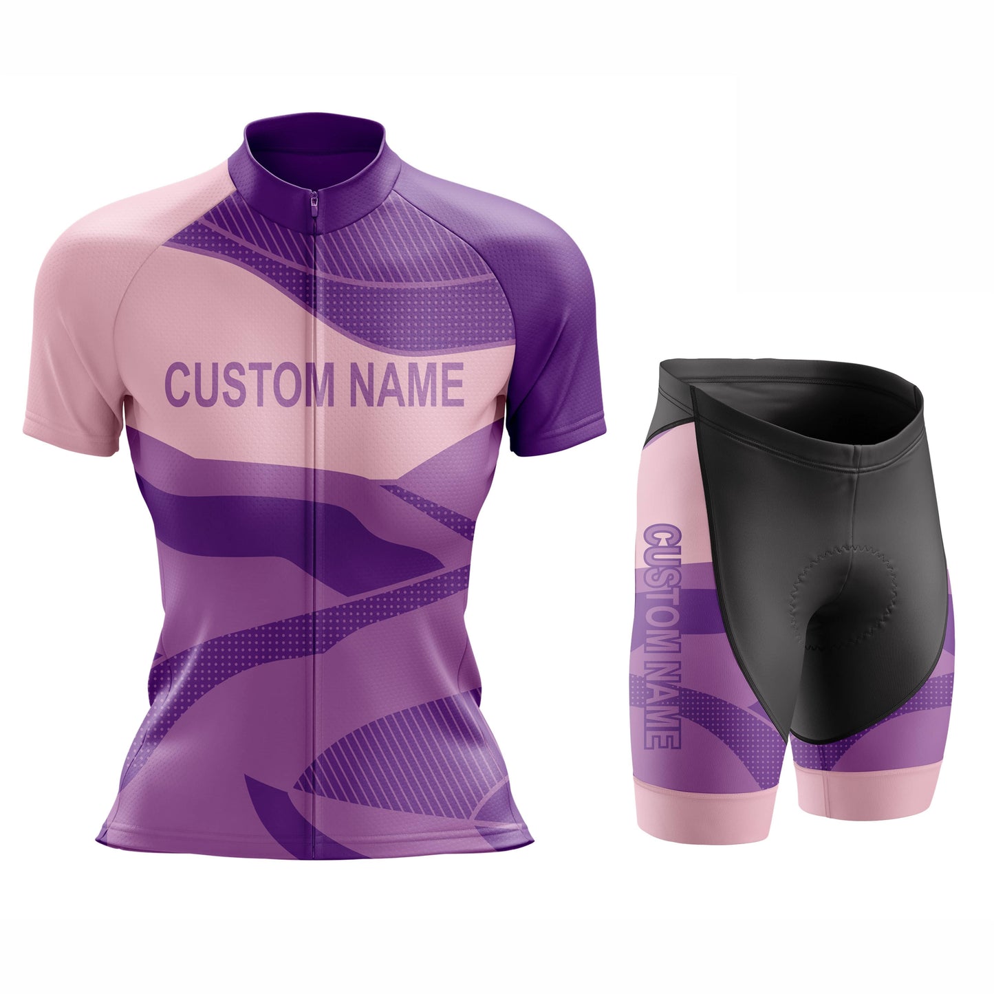 Custom Women Cycling Jersey or Shorts - Purple