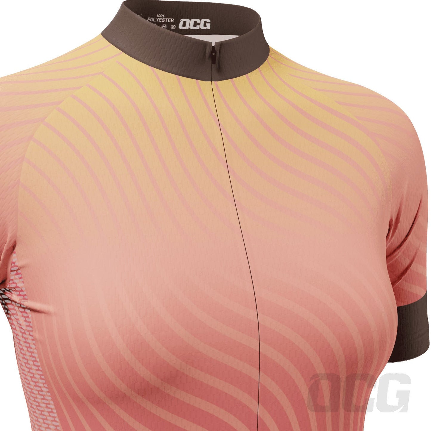Women's Four Seasons Curvy Lines Short Sleeve Cycling Jersey