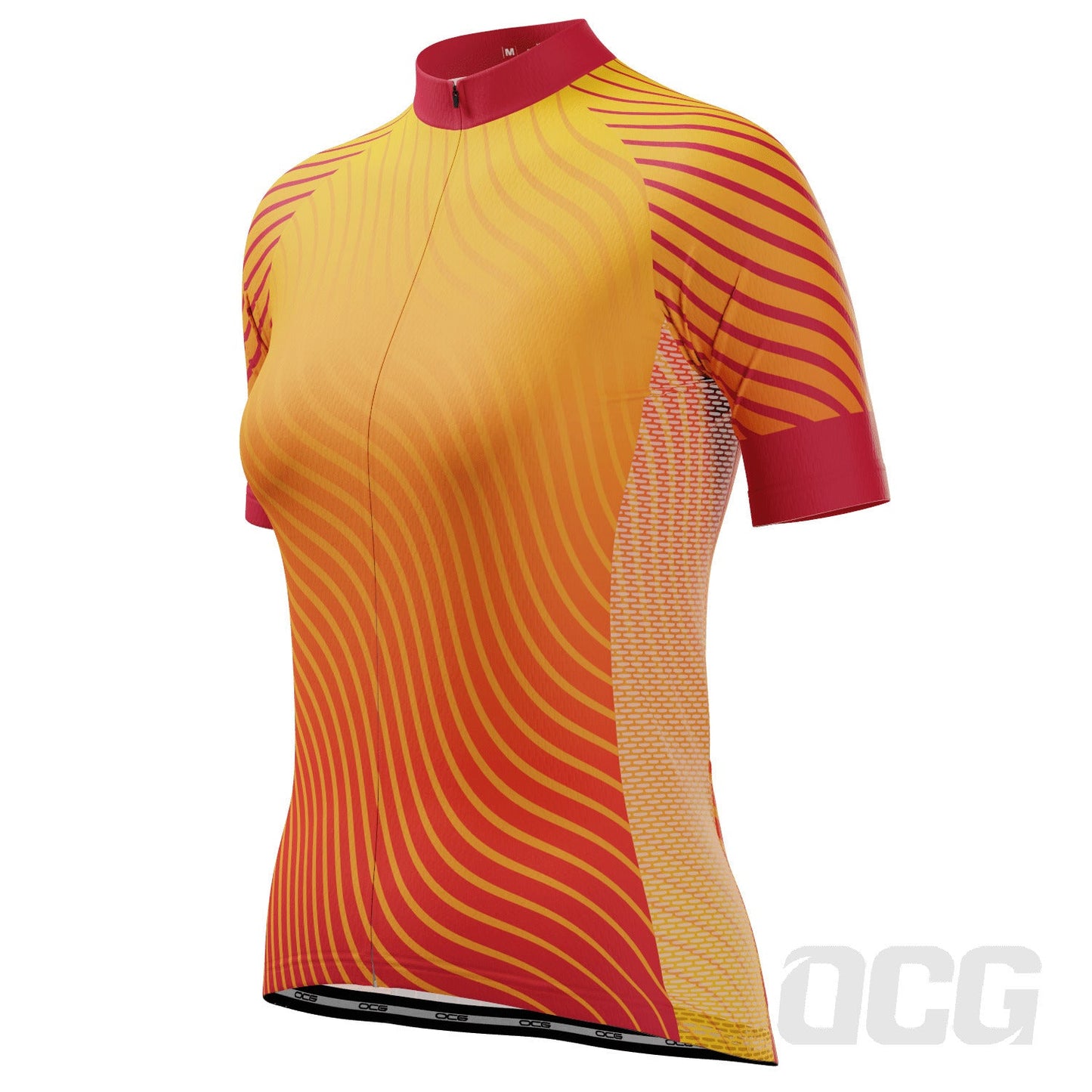 Women's Four Seasons Curvy Lines Short Sleeve Cycling Jersey