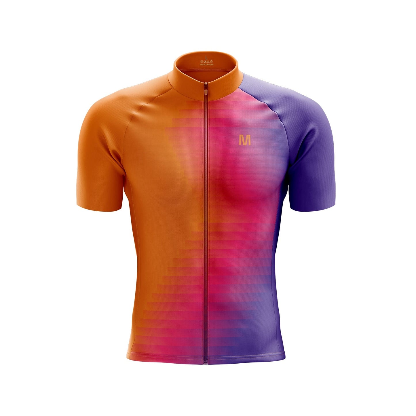 Men's Orange Purple Cycling Jersey or Bib Shorts