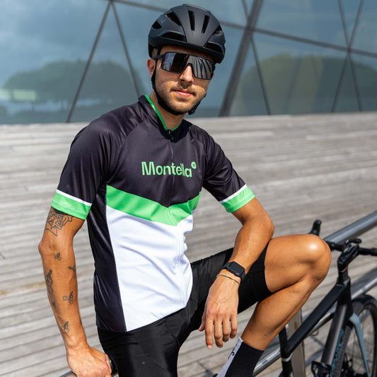 Men's Black Angle Cycling Jersey