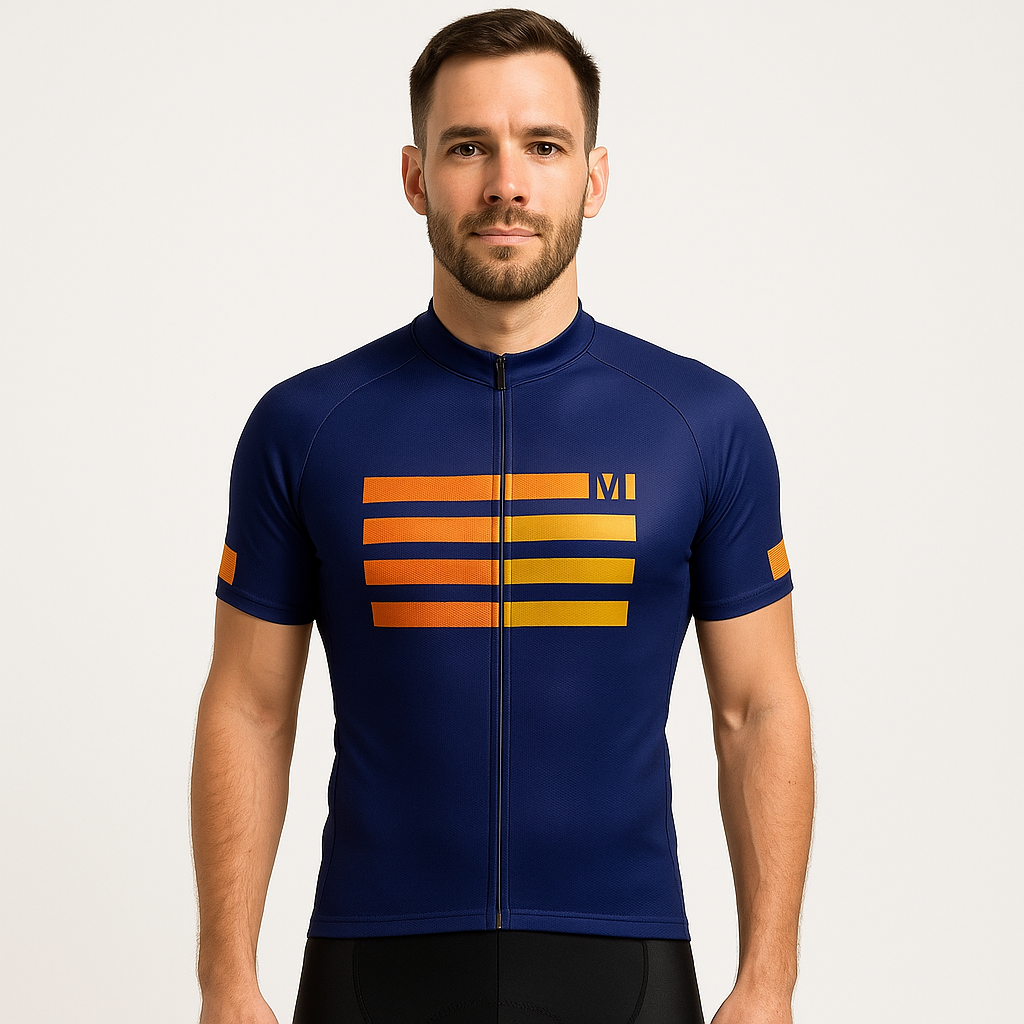 Men's Blue Lines Cycling Jersey