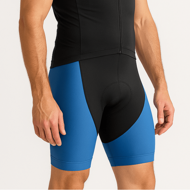 Men's Blue Gel Padded Cycling Shorts