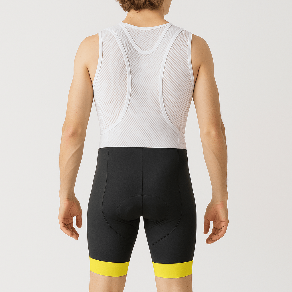 Men's Cycling Bib Shorts with Yellow detail