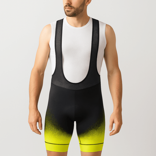 Men's Yellow Gradient Cycling Bib Shorts