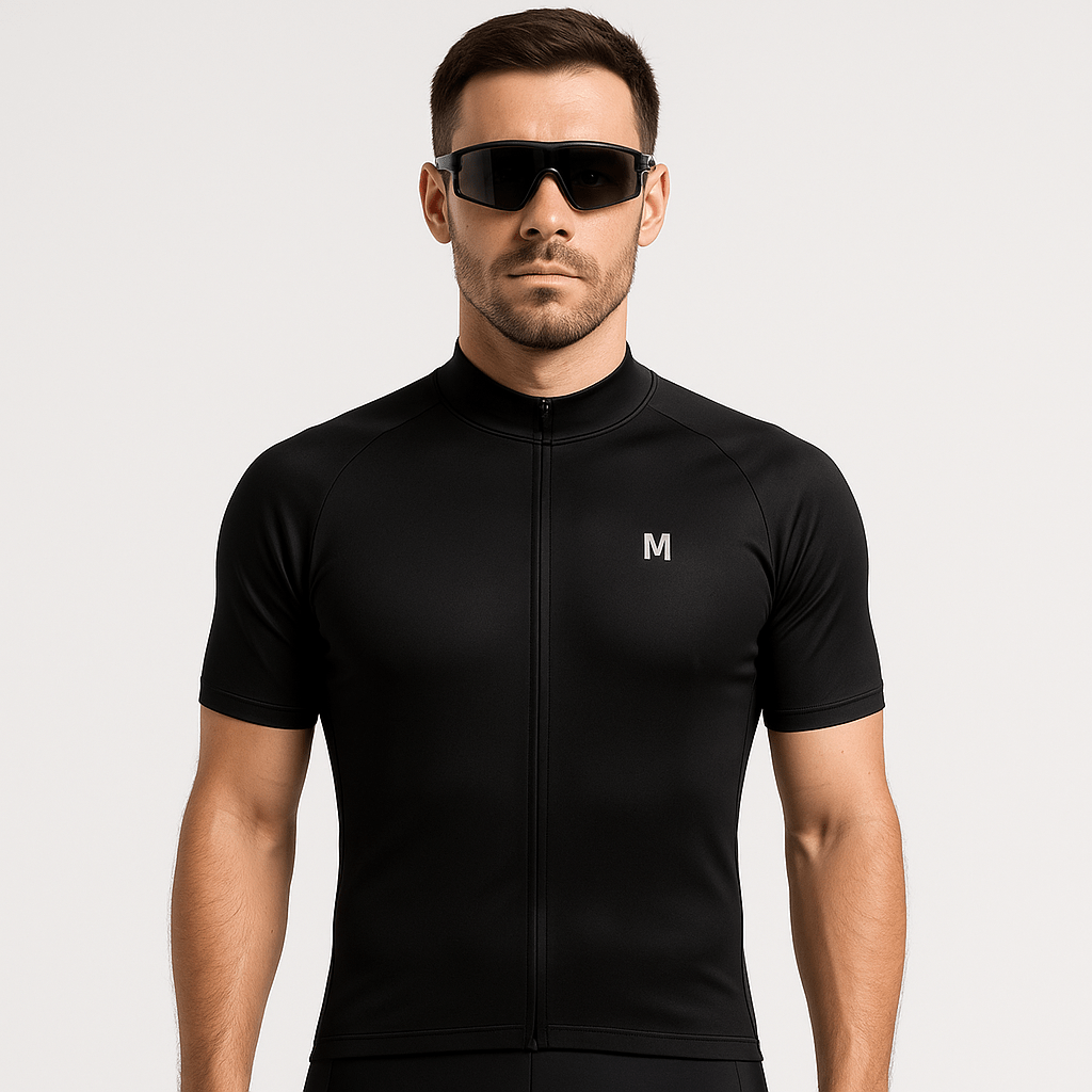 Men's Black Cycling Jersey