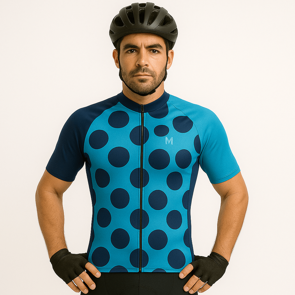 Men's Blue Dots Cycling Jersey
