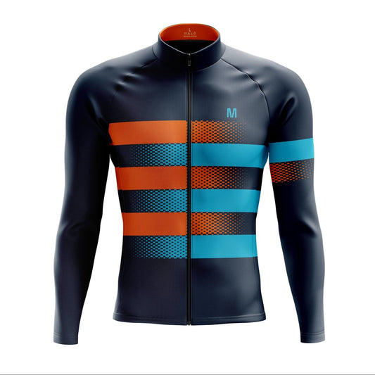 Men's Blue Shift Long Sleeve Cycling Jersey