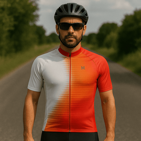 Men's Orange Side Cycling Jersey