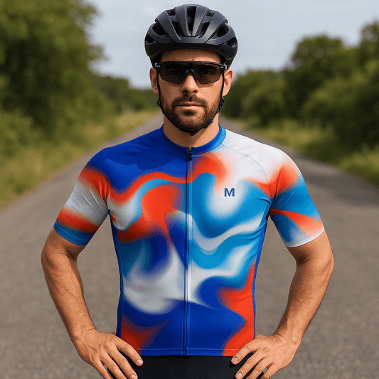 Men's Purple Gradient Cycling Jersey or Bib Shorts