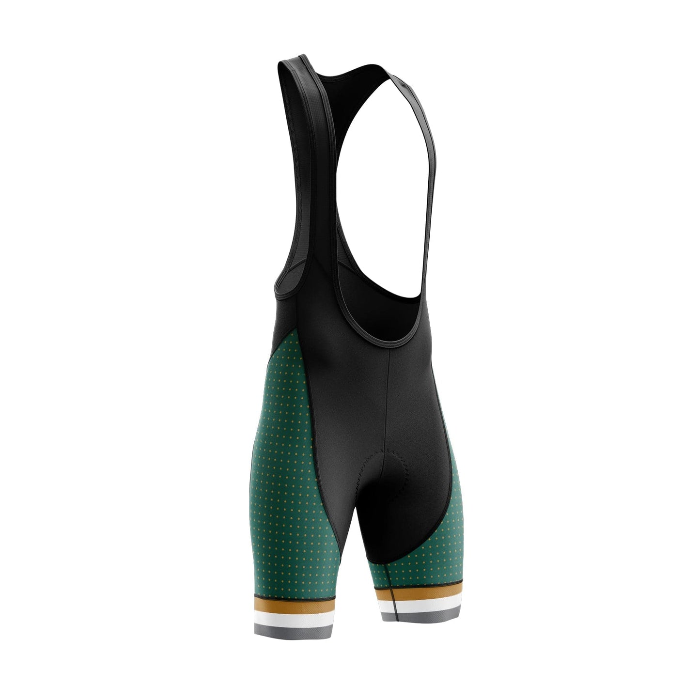 Men's White Green Cycling Bib Shorts