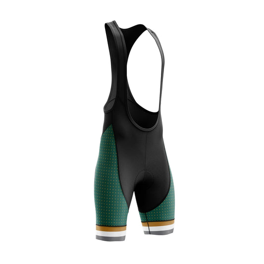 Men's White Green Cycling Bib Shorts