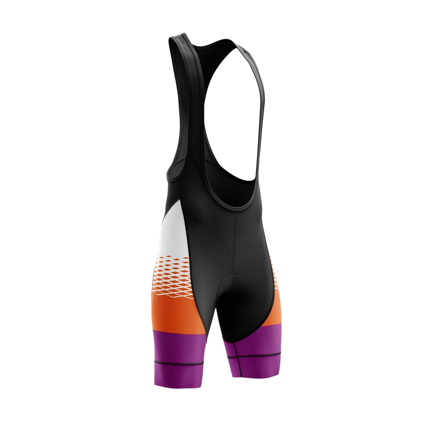 Men's White Purple Cycling Bib Shorts