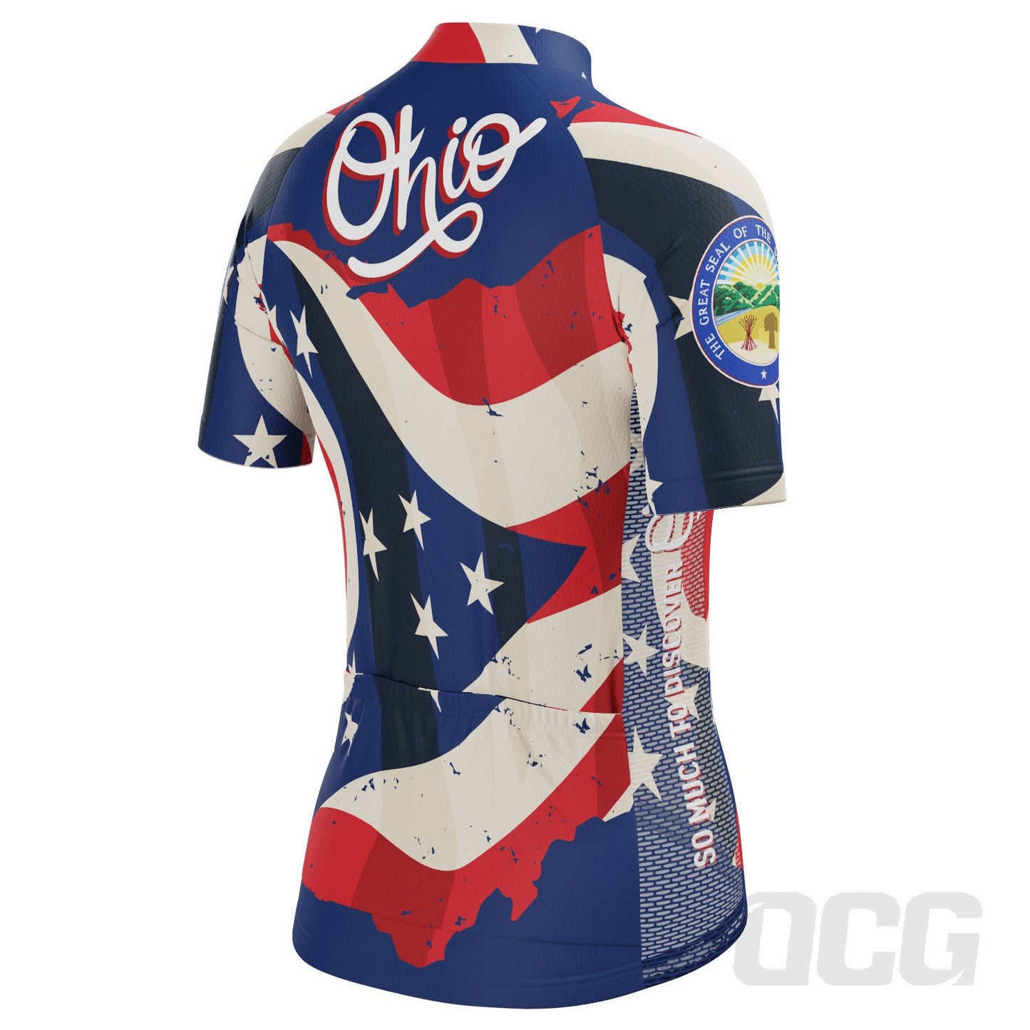 Women's Ohio US State Icon Short Sleeve Cycling Jersey