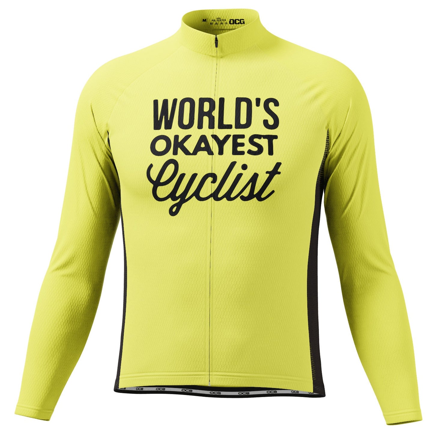 Men's World's Okayest Cyclist Long Sleeve Cycling Jersey